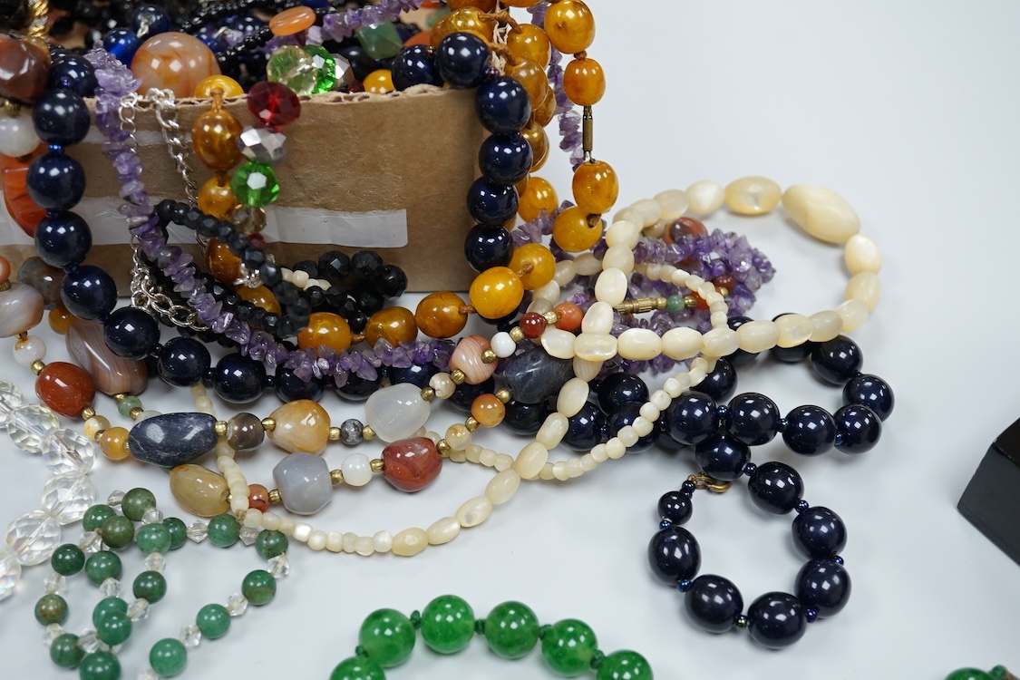 A quantity of glass and other beads.